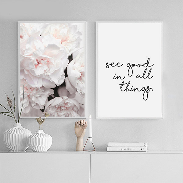 Peony Flower Canvas Poster - ApolloBox