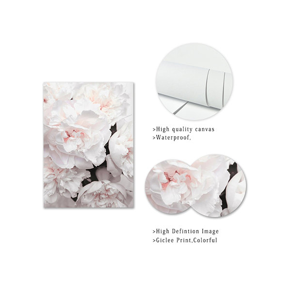 Peony Flower Canvas Poster - ApolloBox