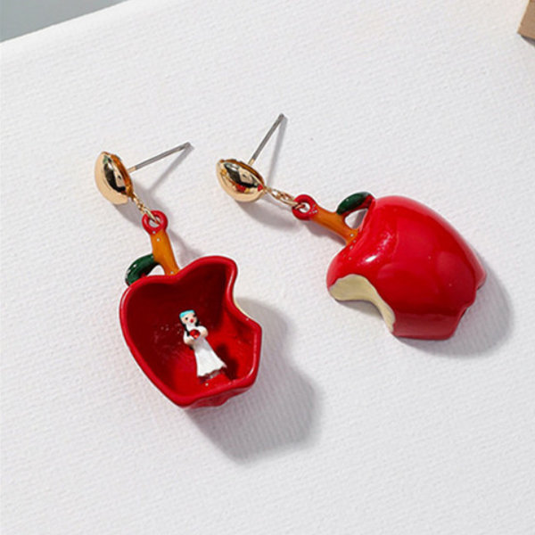 Creative Cute Simulation Fruit Dangle Drop Earrings Apple