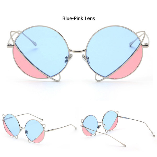 Saturn's Ring Sunglasses - Alloy Frame - Colorful Design - ApolloBox
