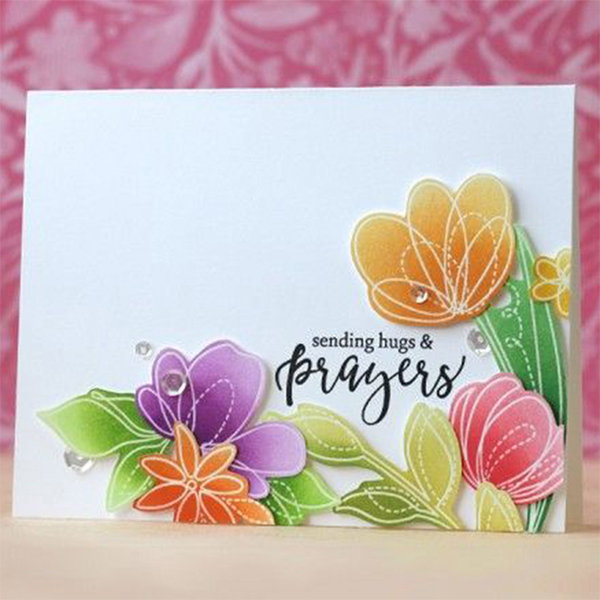 Colorful Flower Stamps