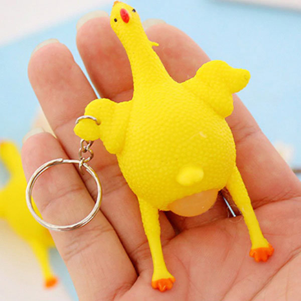 Anti-Stress Egg-Laying Chicken Keychain - ApolloBox