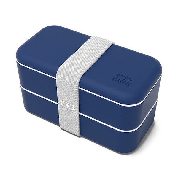 Navy Blue 1 Tier Bento Box, Easy to close lid