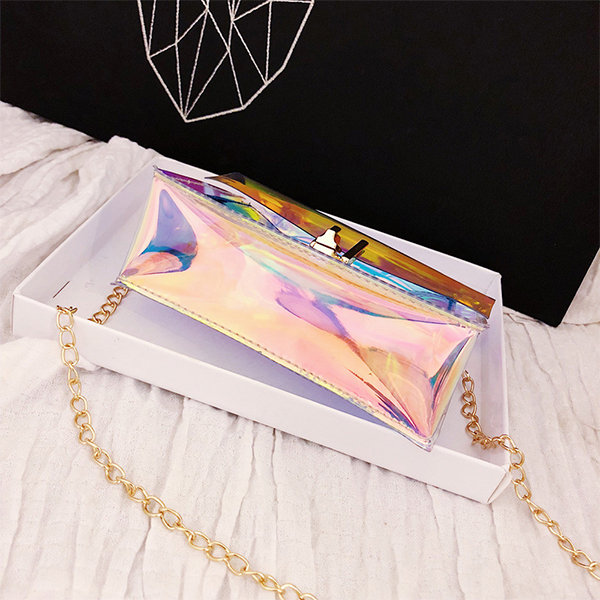 Holographic Iridescent Crossbody Bag Small Lined Purse 