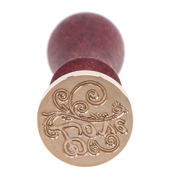 Merry Christmas Decorations Wax Seal Stamp with Burgundy Wood
