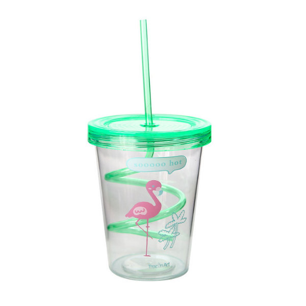 Cute Glass Water Tumbler - With Straw And Lid - 4 Styles - ApolloBox