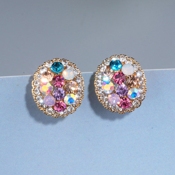 Multi-Colored Crystal Earrings - ApolloBox
