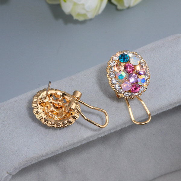 Multi-Colored Crystal Earrings - ApolloBox