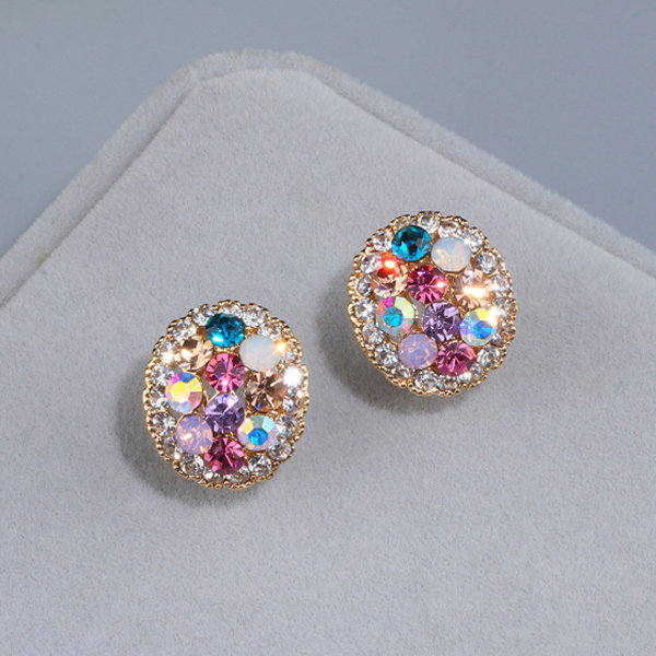 Multi-Colored Crystal Earrings - ApolloBox