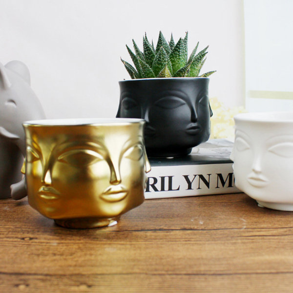 Multi-Face Ceramic Planter - ApolloBox