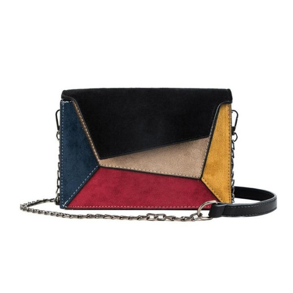 Multicolor Patchwork Shoulder Bag - ApolloBox