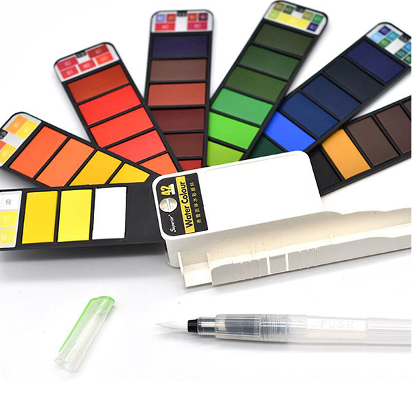 Solid Water Color Paint Set - ApolloBox