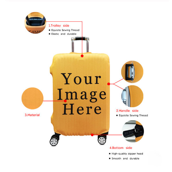 Travel Luggage Cover Protector，Washable Luggage Cover - Cartoon
