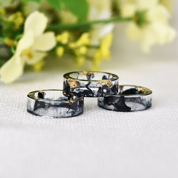Green Resin Ring With Rose Gold Flakes, Thumb Ring for Men, Unique Jewelry  for Women, Resin Jewelry, Mens Ring, Cute Promise Ring for Her - Etsy | Resin  ring, Resin jewelry, Black