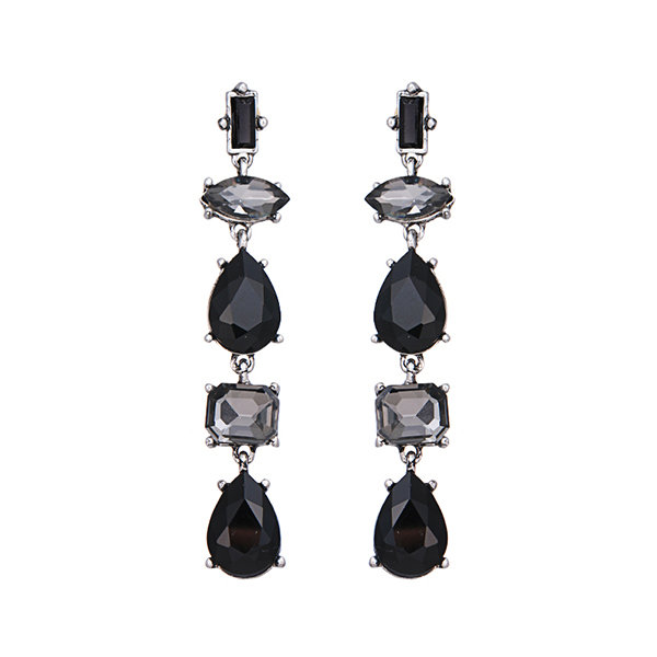 faceted crystal earrings