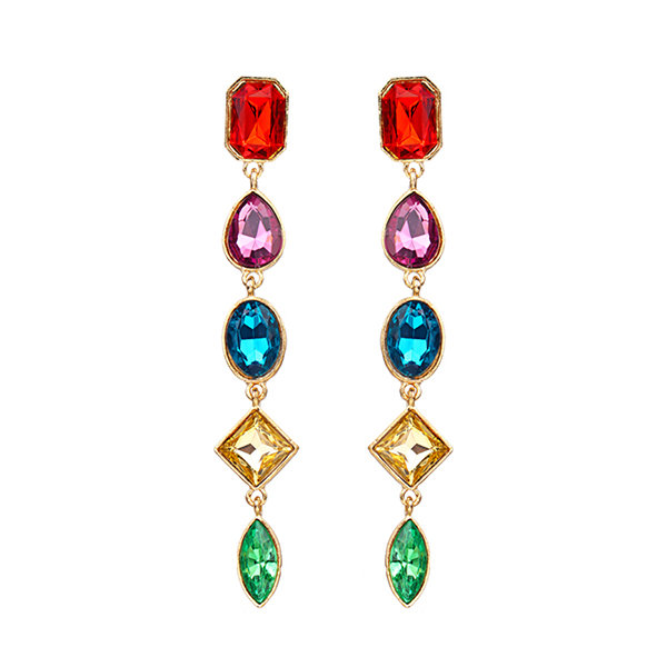 Multicolor Faceted Earrings - ApolloBox