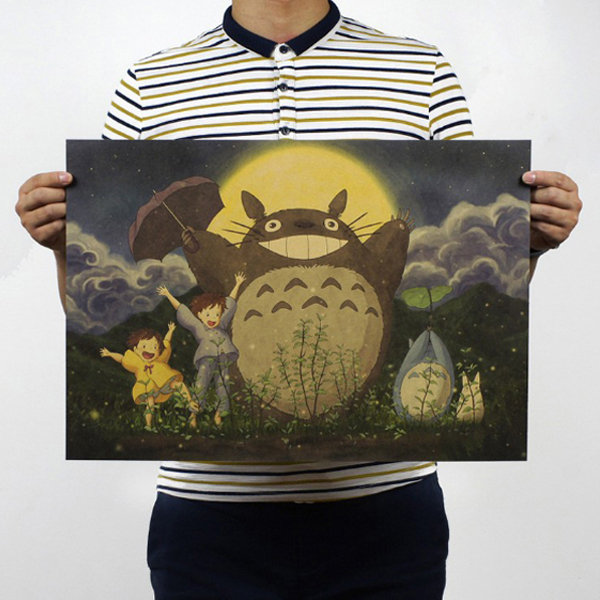 Miyazaki Hayao Ghibli Movie Kraftpaper Abstract Wall Art Poster A3 ▻   ▻ Free Shipping ▻ Up to 70% OFF