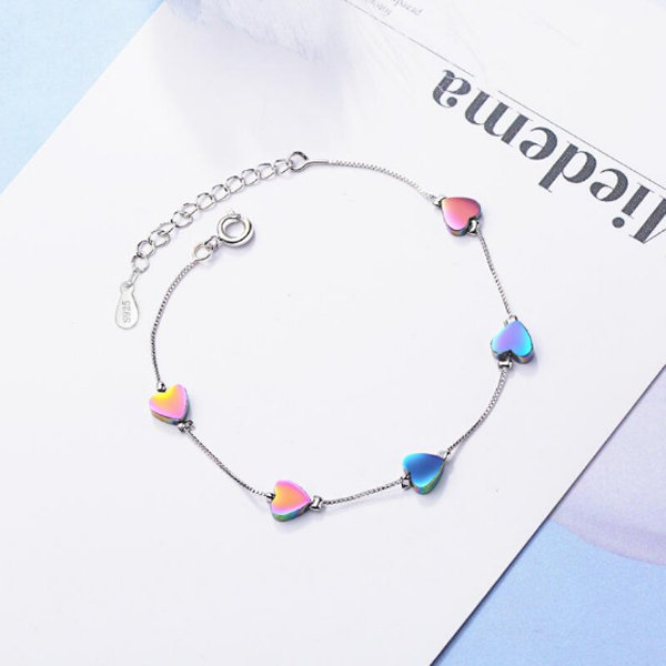 Colourful heart bracelet