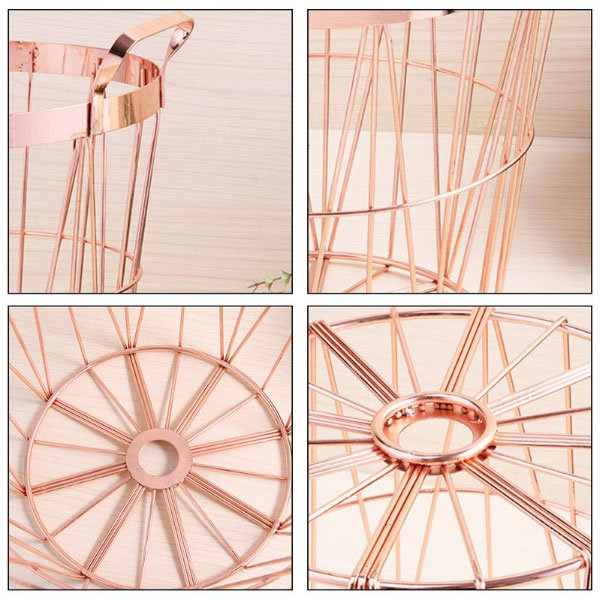 Rose Gold laundry Basket - ApolloBox