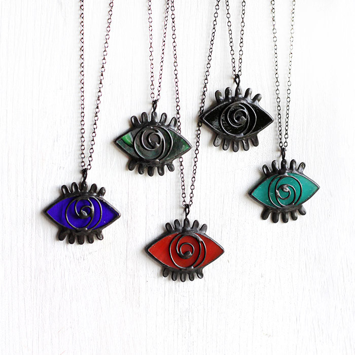 Medium Evil Eye Necklace - Jewelry by Cari