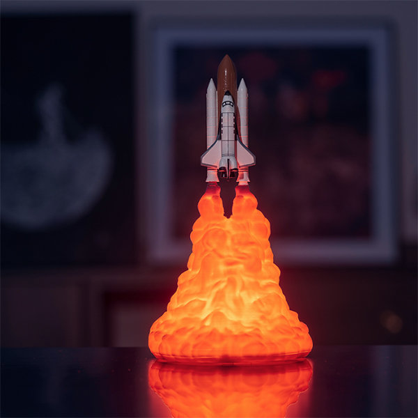3D Print Space Shuttle Night Light Table Desk Lamp Home Decor Gift Children 