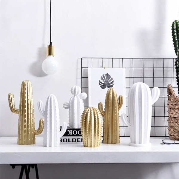 Nordic Ceramic Cactus Jewelry Plate Model Storage Tray Decorative