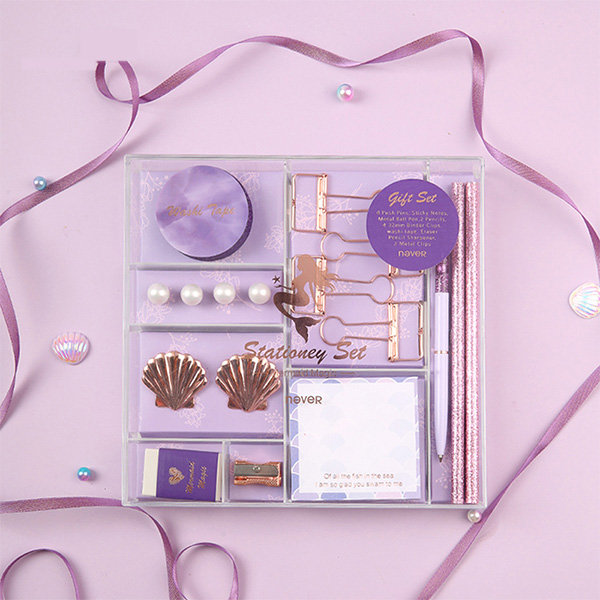 Purple Stationery Box | Kawaii Stationery Set | Cute Stationary