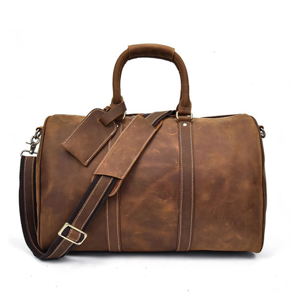 Real leather travel discount bag