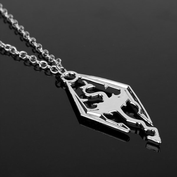 Necklace for Men Jewelry The Elder Scrolls Skyrim Dinosaur Pendant Necklace Men Necklace Retro Movie Jewelry Gift
