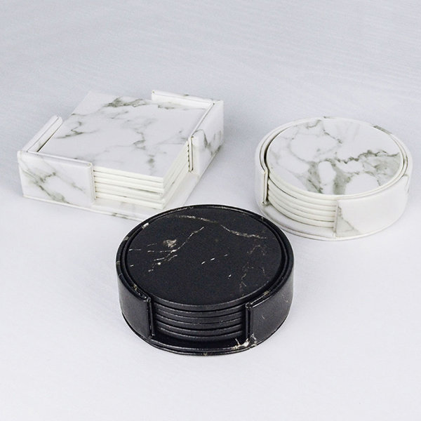 Faux Leather Coaster Set - ApolloBox