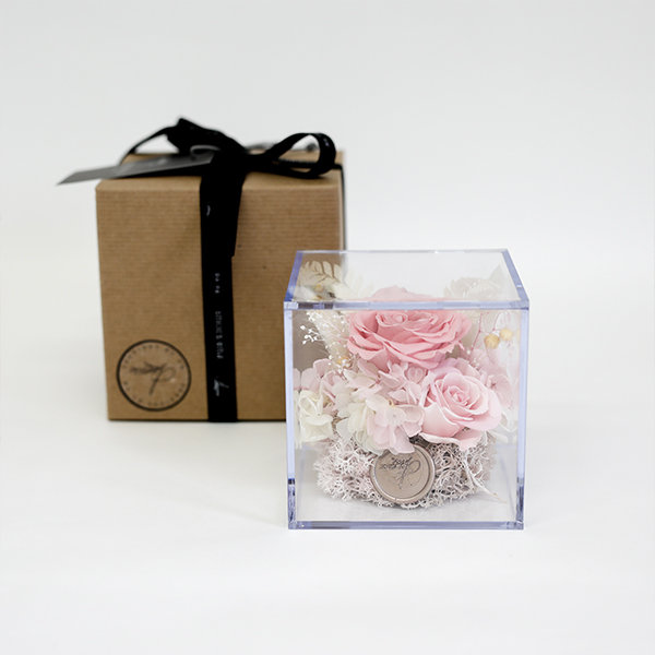 Singe Preserved Dusty Pink Rose - ApolloBox