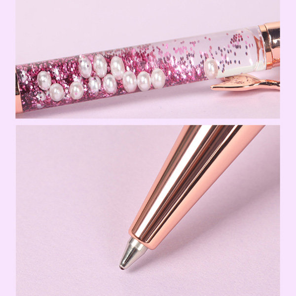 Glitter Pens, Floating Glitter Pens, Pretty Pens, Sparkly Pens, Planner Pens,  Journal Pens, Silver Sparkles 