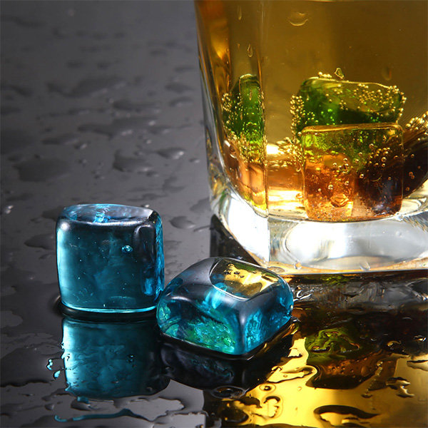Colored Crystal Ice Cubes - 10 Pcs