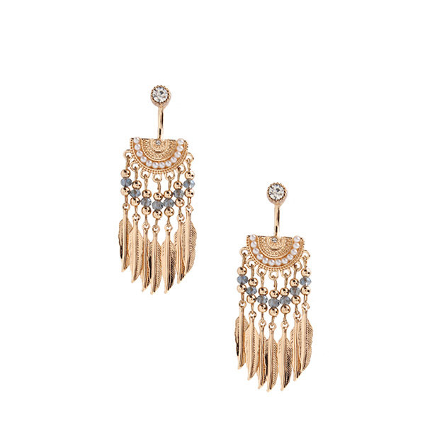 Feather Tassel Earrings - Apollobox