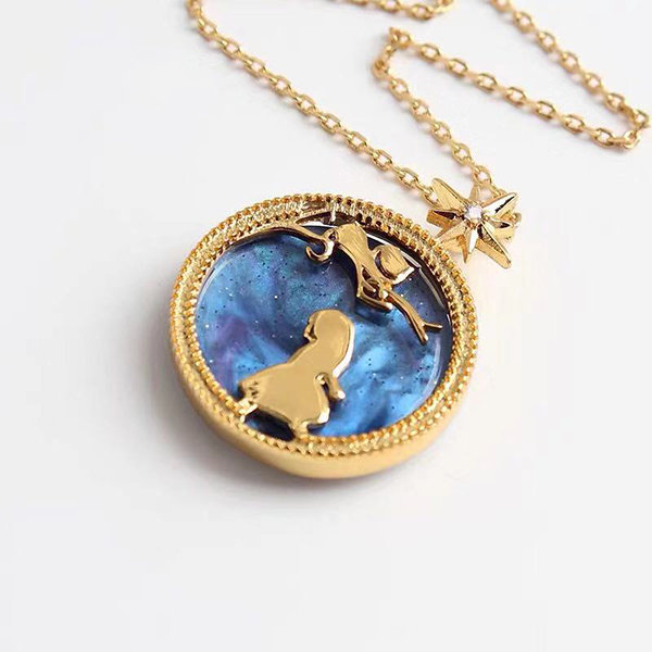 Alice in Wonderland Necklace | Whimsical Jewelry for Her | Hypo-Allergenic Jewelry for Her Gold
