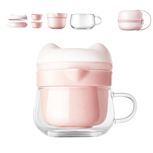 2.7 Oz Teabox Minerva Glass Tea Cup Set Set of 4 