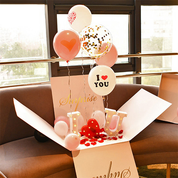 Birthday Explosion Box With Balloons Big Explosion Gift