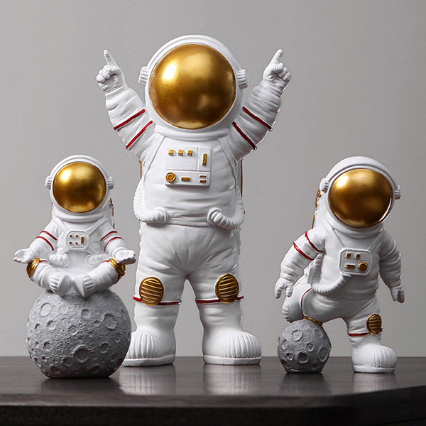 Creative Astronaut Decor - Resin - Golden - Silver - 4 Patterns - Apollobox