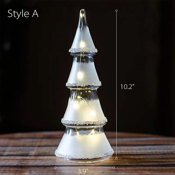 Light Up Glass Christmas Tree Apollobox