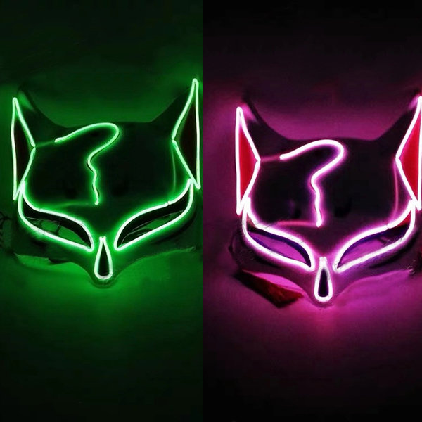 Glowing Fox Cosplay Mask - Halloween Collection - LED Lighting - ApolloBox