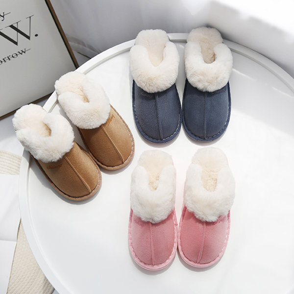 Plush Faux-Suede Slippers - ApolloBox