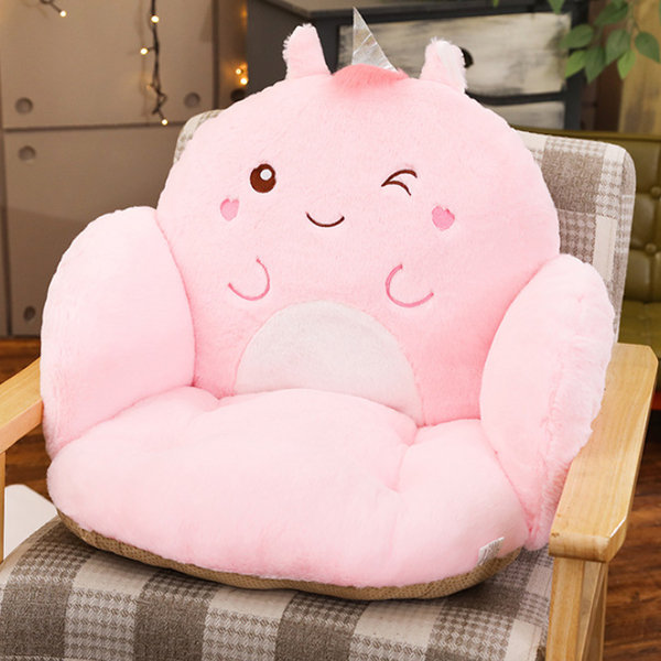 Cute Funny Plush Back Pillow Toy Tooth Shaped Cushion Seat Car Bedding Room 