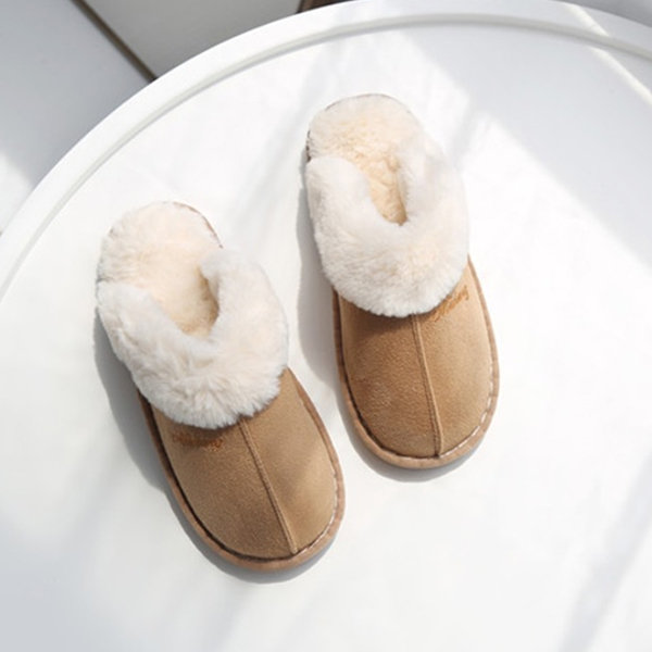 Plush Faux-Suede Slippers - ApolloBox