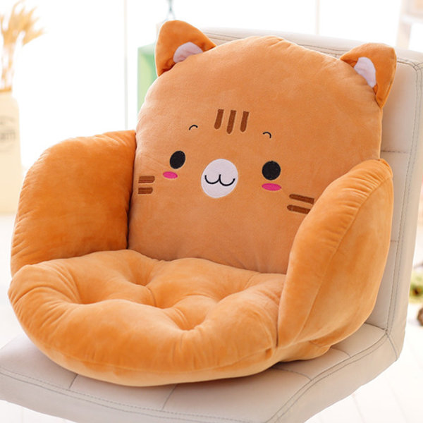 Soft Fluffy Crown Chair Seat Cushion Office Home Princess Couch Armchair  Seat Pad Cushion Cute Warm Cozy Sofa Seat Back Hip Support Pillow (Pink)