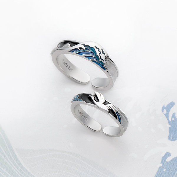Ocean Couples Ring - S925 Silver - 3 Styles Available - ApolloBox