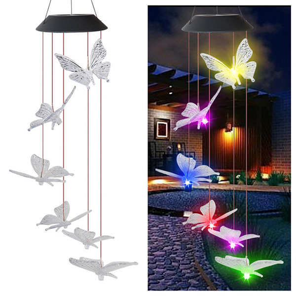 Solar Butterfly Wind Chime Light - ApolloBox