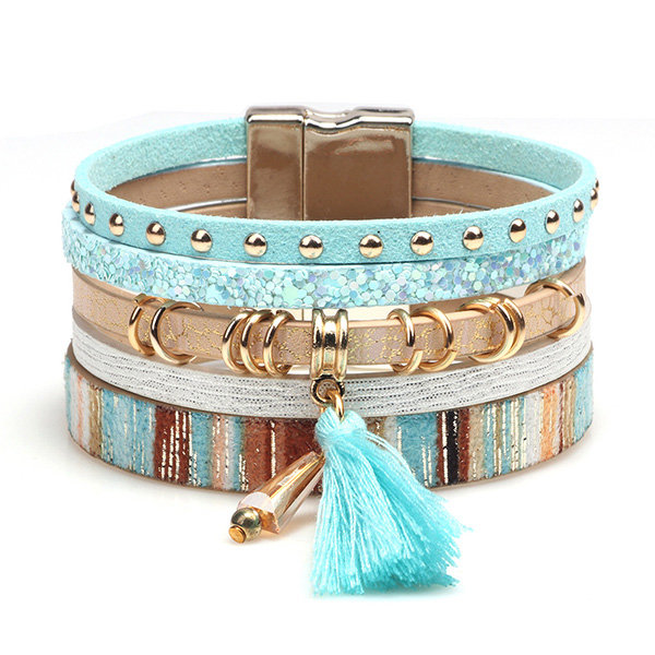 Layered Fringed Bracelet - ApolloBox