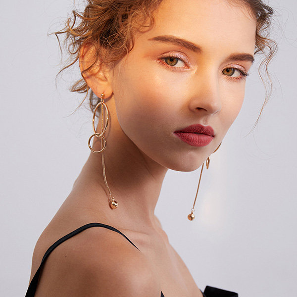 Double Ring Dangling Earrings - ApolloBox