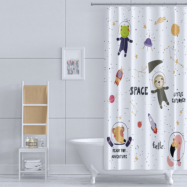 Space-Themed Shower Curtain - ApolloBox