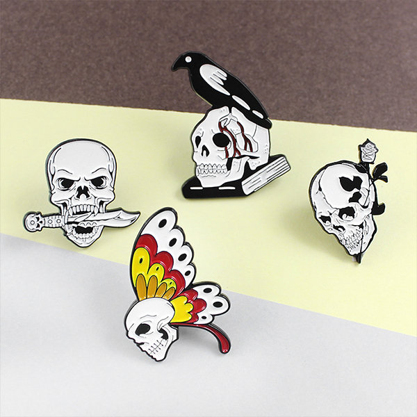 Punk Style Enamel Pins - Enamel - Metal - 5 Styles Available from Apollo Box